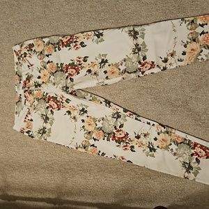 Ladies tapered floral pants.  Size 12